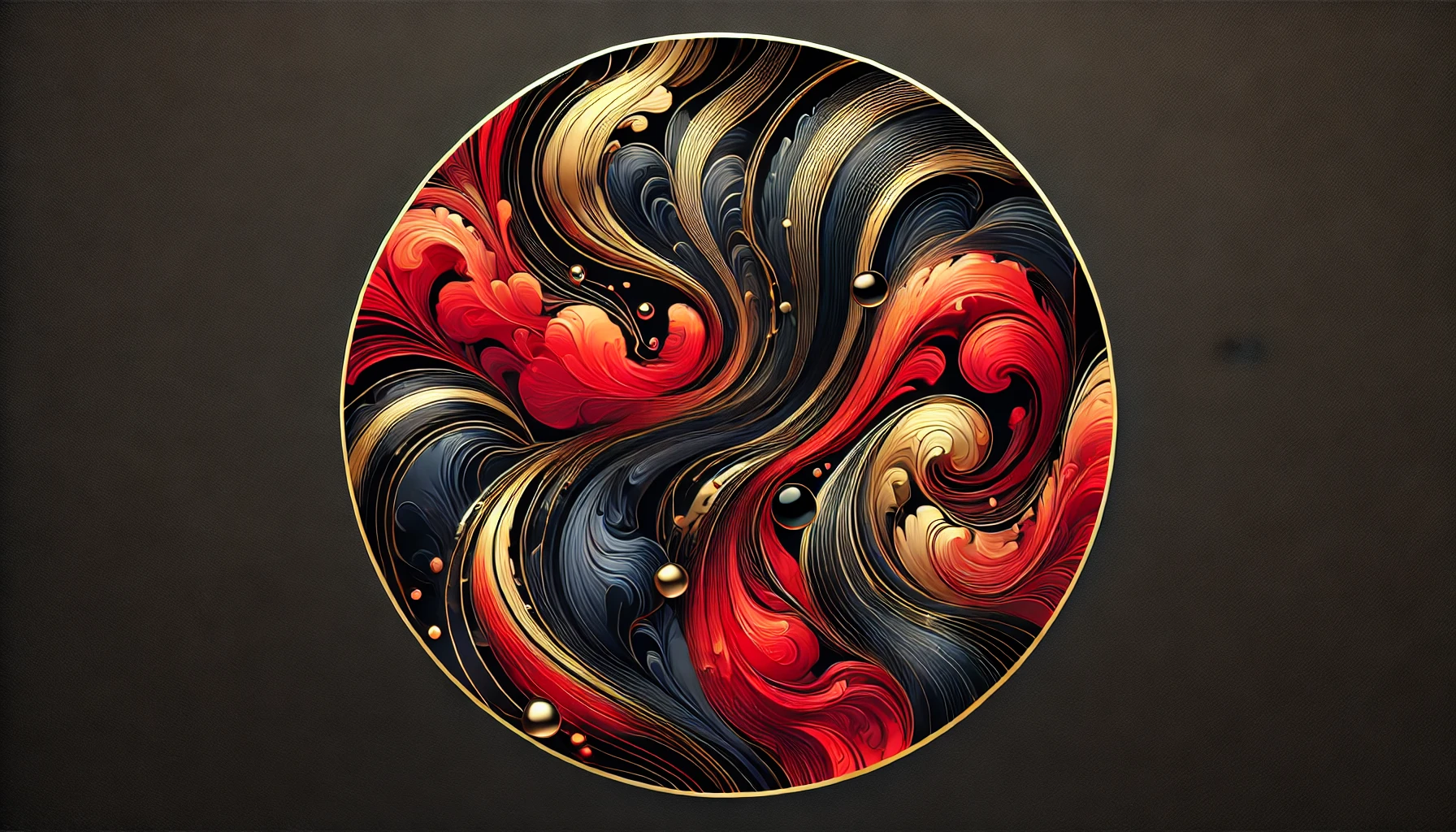 DALL·E 2025 01 16 19.08.31 A visually striking image in 16 9 aspect ratio featuring an abstract blend of red black orange and gold colors. The design includes fluid swirling